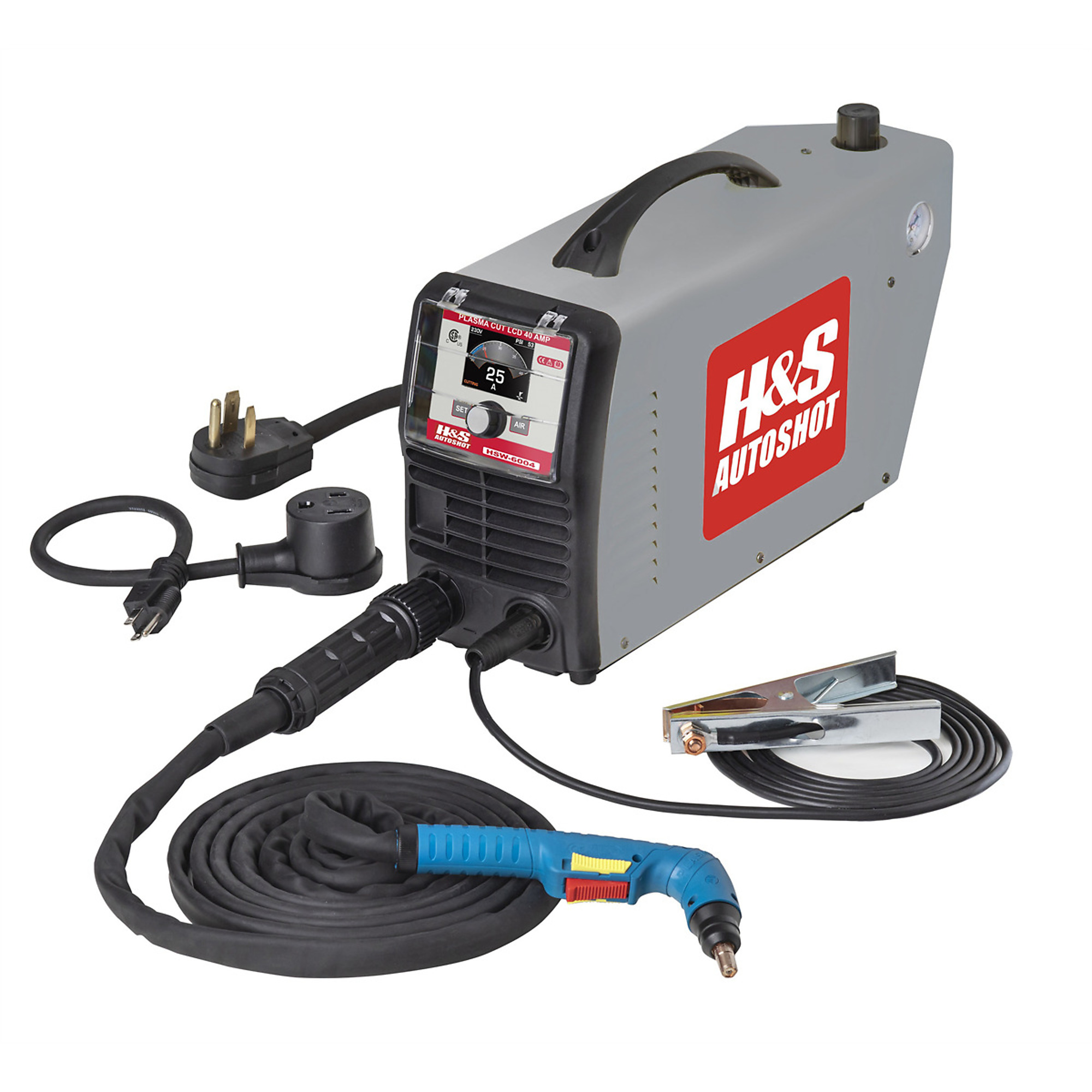 H&S AutoShot Plasma Cutter — 40 Amp, LCD Inverter, 1/2in. Genuine Cut, Dual Voltage, Model# HSW6004